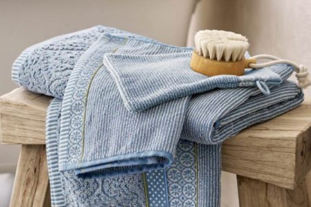 Linge de bain bleu